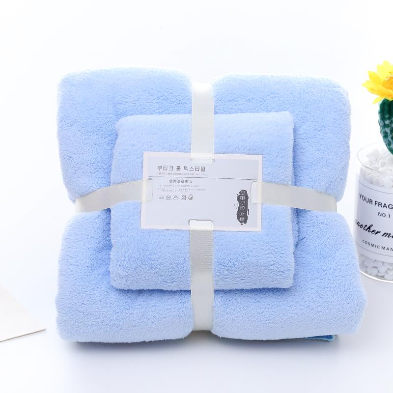 Multipurpose Use Coral Velvet Towel Bathroom Towel Set Spa Over Sized Towels for Household