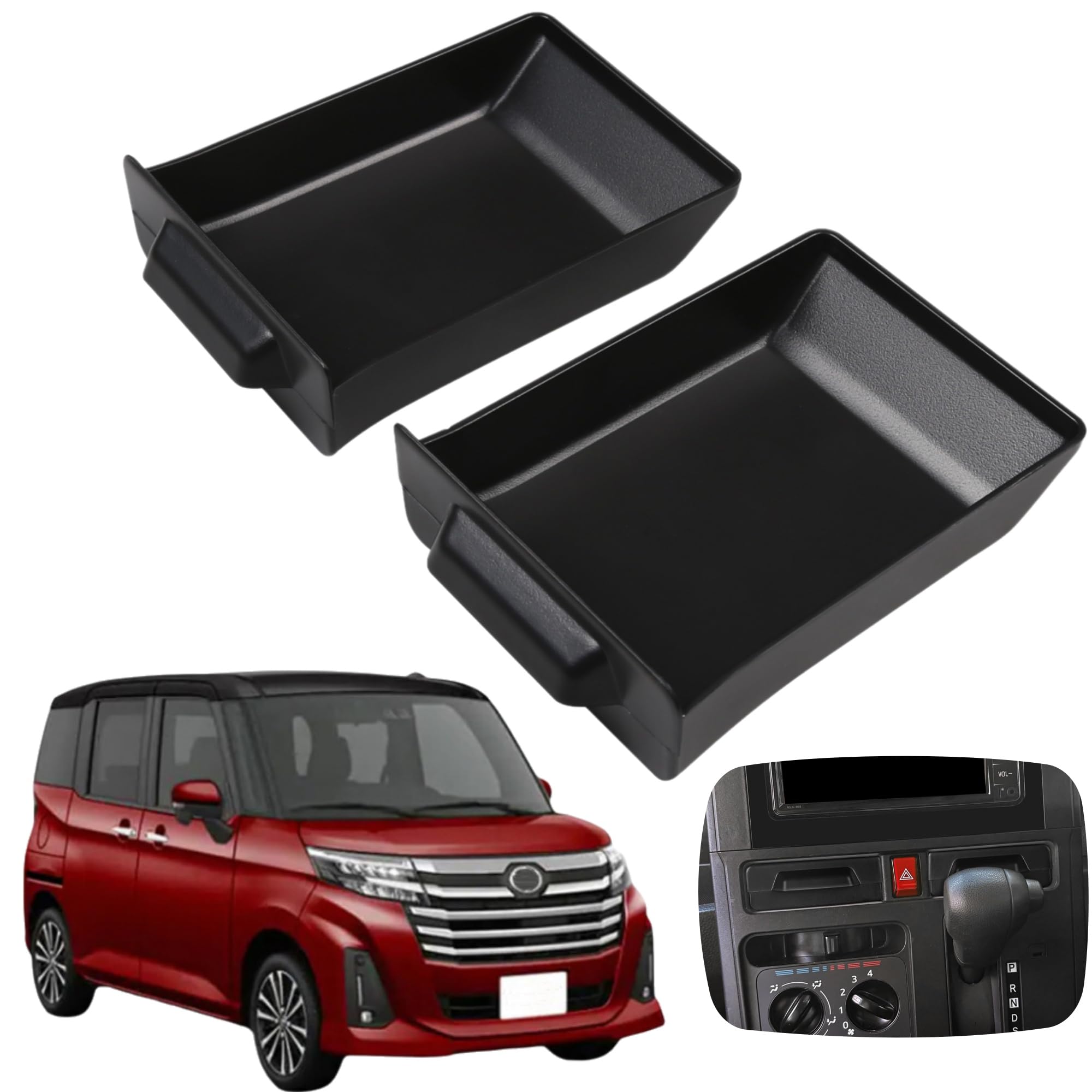 

Glealcco Center Console Storage Box Tray for the New Roomy Custom Parts (900 Series) - чёрный