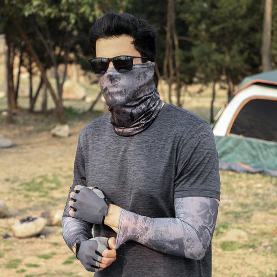 1 Set Solar Fan Hat with Arm Sleeves Neck Gaiter UV Protection USB Rechargeable Foldable Men Women Outdoor Fishing Hiking Cooling Fan Sun Hat