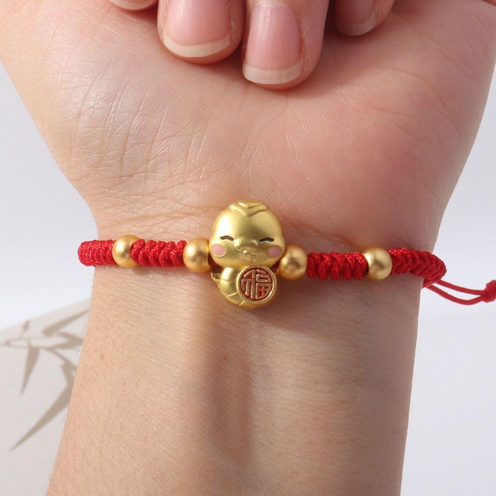 New Year Snake Year Bracelet Hand Rope Fortune Bracelet Unique Lucky Red Rope  Decoration