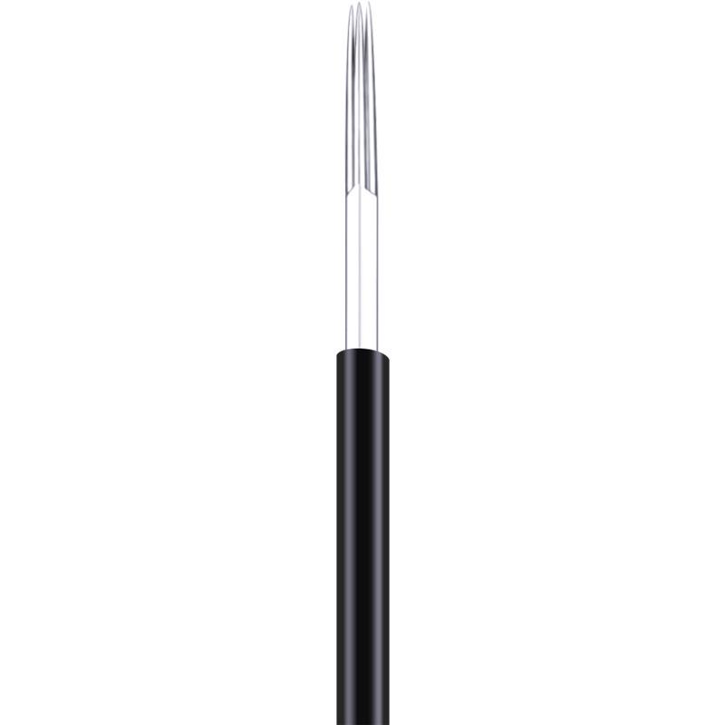 Manual Eyebrow Shading Pen with Microblading Needle Blades, 3-Pin & 5-Pin Round, Black Skin Powder Brows Tattoo Needles.