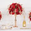 Uflower Silk Flower Ball Centerpiece Decor Artificial Wedding Backdrop Road Lead Floral Table Decoration for Events And Parties