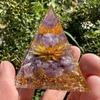 Fortune Lucky Pyramid Figurine Drop Glue Evil Eye Pyramid Evil Eye Ornament  Home Office
