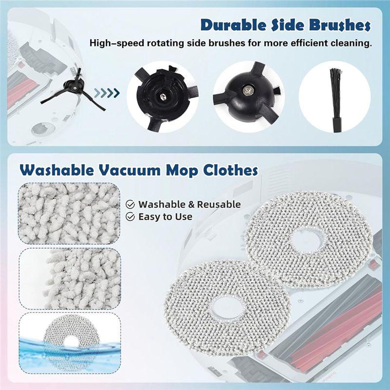 A20F-For Roborock Qrevo Master Robot Vacuum Cleaner Main Roller Side Brush Hepa Filter Mop Cloth Dust Bags Accessories