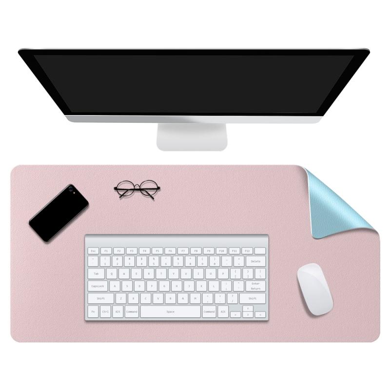 80x40CM Desk Mat Office Desktop Computer Mouse Pad 6 Color PU Leather Waterproof Notebook Mouse Pads Double-side Table Mat