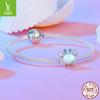 Colorful Crab Diy Beaded Accessories, Exquisite Moonstone S925 Sterling Silver Beads Loose Beads