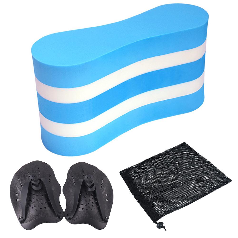 Swim Training Pull Buoy Adjustable Strap Hand Paddles Lightweight Swim Training Equipment 5-Layer Pull Buoy for Men Women 4