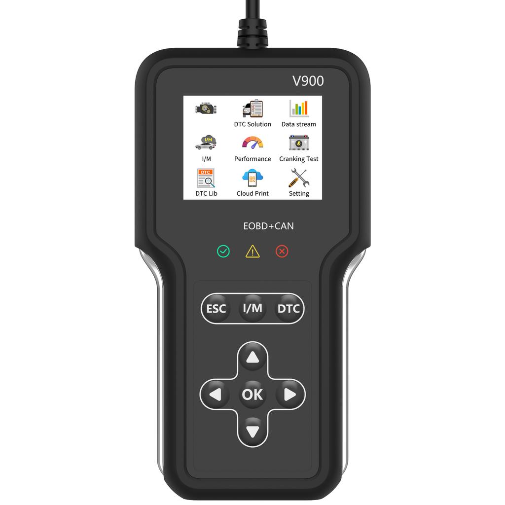V900 2.8 OBDII Diagnostic Scanner with Cloud Print and Transmission Diagnosis, 600+ Real Time Data Streams, 55+ Brands