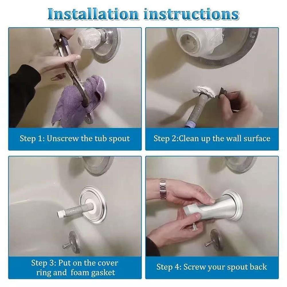 Stainless Steel Tub Spout Cover Trim Plate For Tub Spout