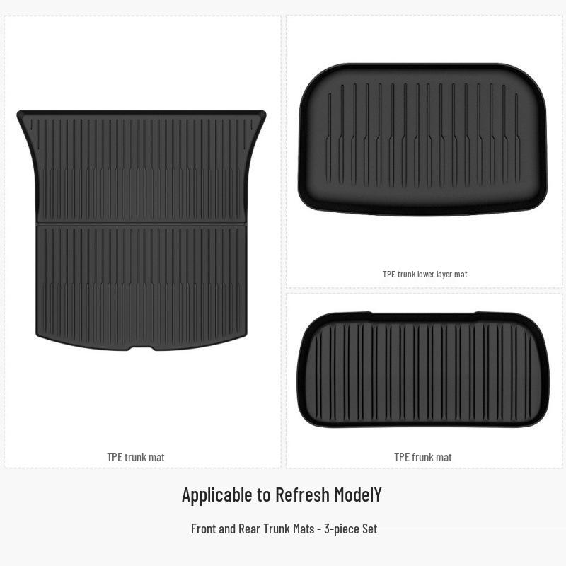 #2025 Tesla Model Y/3 Refresh Floor Mats - Full Coverage Double Layer Design