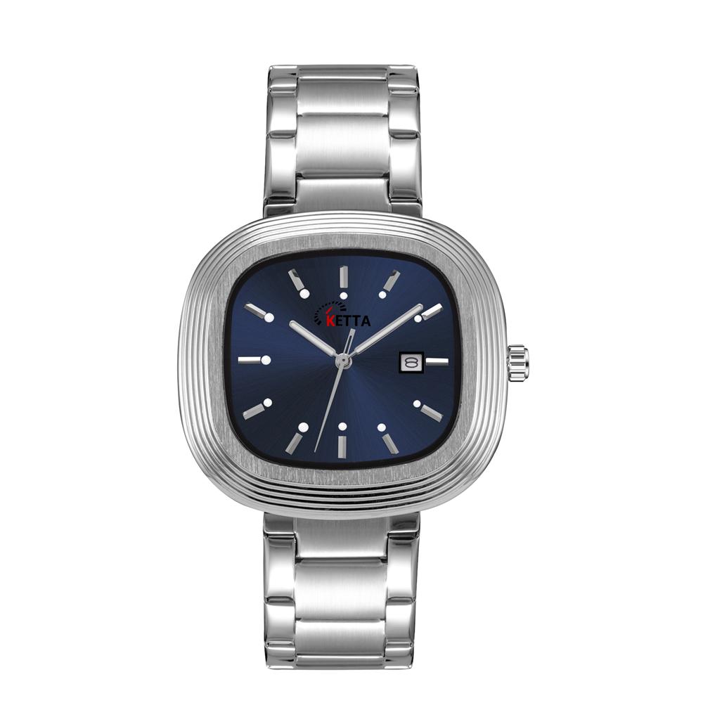 

KETTA New Fashion Leisure Watches For Man Luminous Calendar Function Square Dial Waterproof Men s Quartz Watch reloj hombre синий