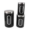 3PCS Kitchen Canisters Set Kitchen Jars With See Window Airtight Coffee Container Tea Organizer