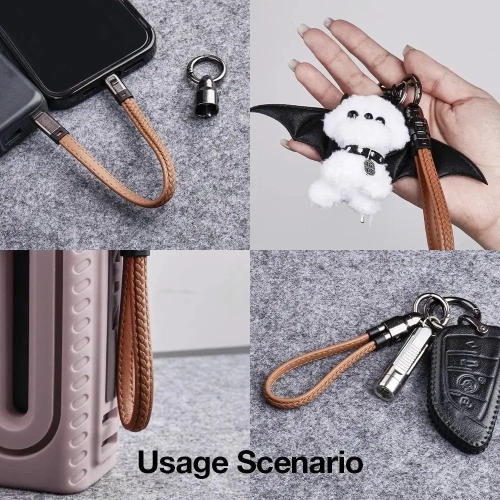 USB C Cable Keychain Charger Cable, Short 240W PD Fast Charging Cord, USB C to USB C Cable for Electronic smart devices