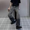 Retro washed gradual change jeans men's Korean version loose straight pants summer thin casual wide legs