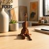 Fine Texture 3D Violin Printed Figurine, Creative Sitting Sculpture with Wood-Grain Details, Niche Desktop Art Decor Miniature String Instrument