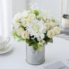 1 ks Umělé květiny Svatba Domov Dekorace ložnice Svatební kytice Zahrada Falešné Hedvábné Růže Hortenzie Váza Na Stůl Venkovní