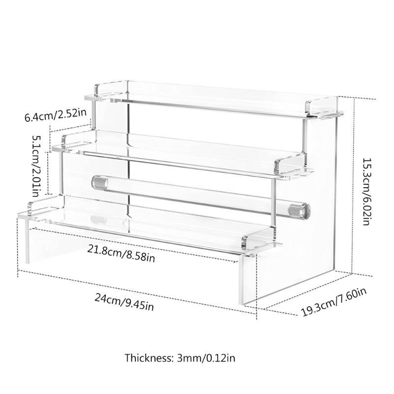 3 Tiers Acrylic Display Stand Clear Display Rack For Cupcake Candy Dessert