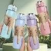 1PC Grey Elephant Head 750ml Color Plastic Sports Water Bottle Leakproof Flip Straw Lid Suitable for Sports Office Home Use
