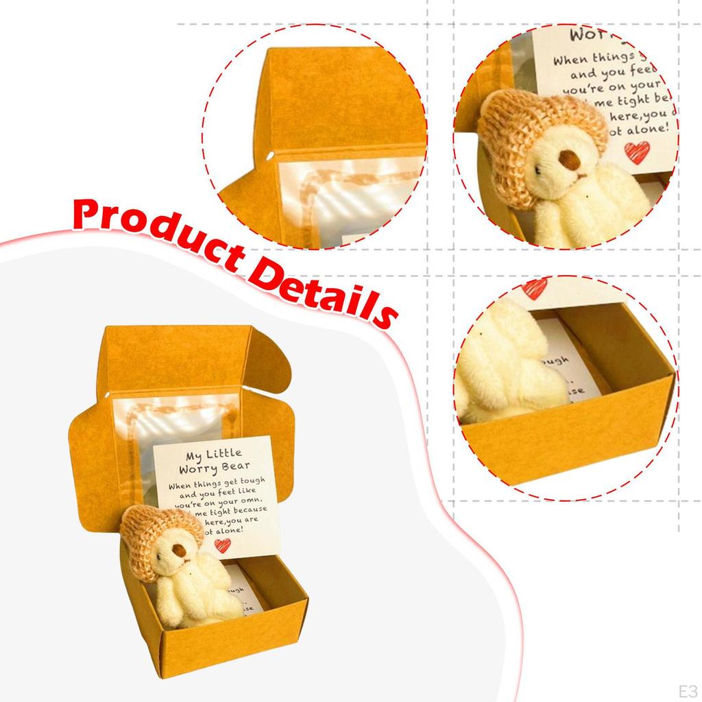 Liten bjørn med inspirerende kort, minileke for gavegiving