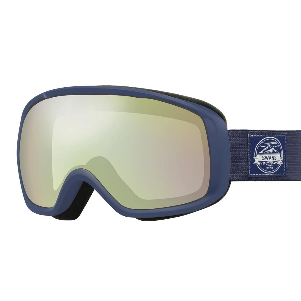 SWANS Snow Goggles 200-MDHS MNV Gold Mirror x Bright Pink Glasses Compatible Skiing Snowboarding Free Size