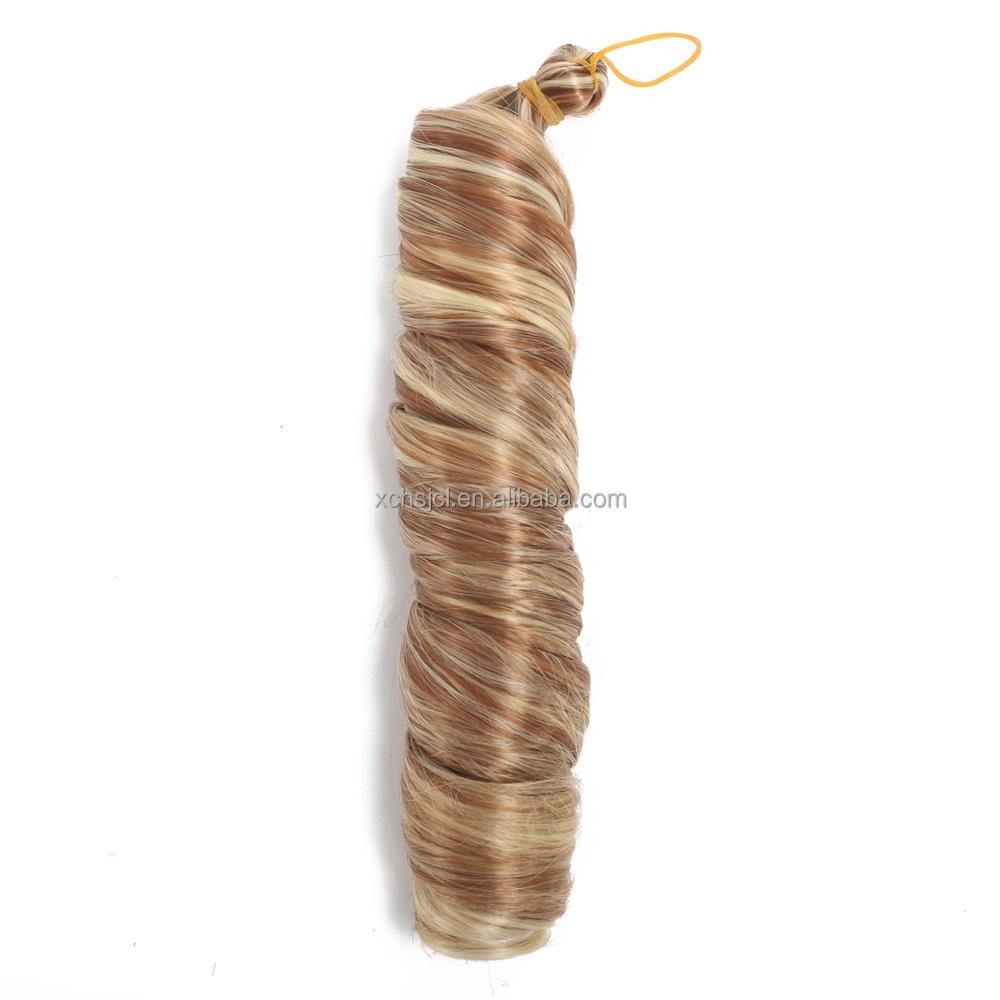 150g Crochet Braid Synthetic Hair Extensions Curly Braiding Hair Silky Loose Body Wave Pony Style Spiral Curl French Curls