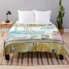 Boek Boekenkast Plaid Flanel Waterverf Stijl King Queen Maat voor Bed Bank Sofa Warm Zacht Lichtgewicht voor Boekenliefhebber