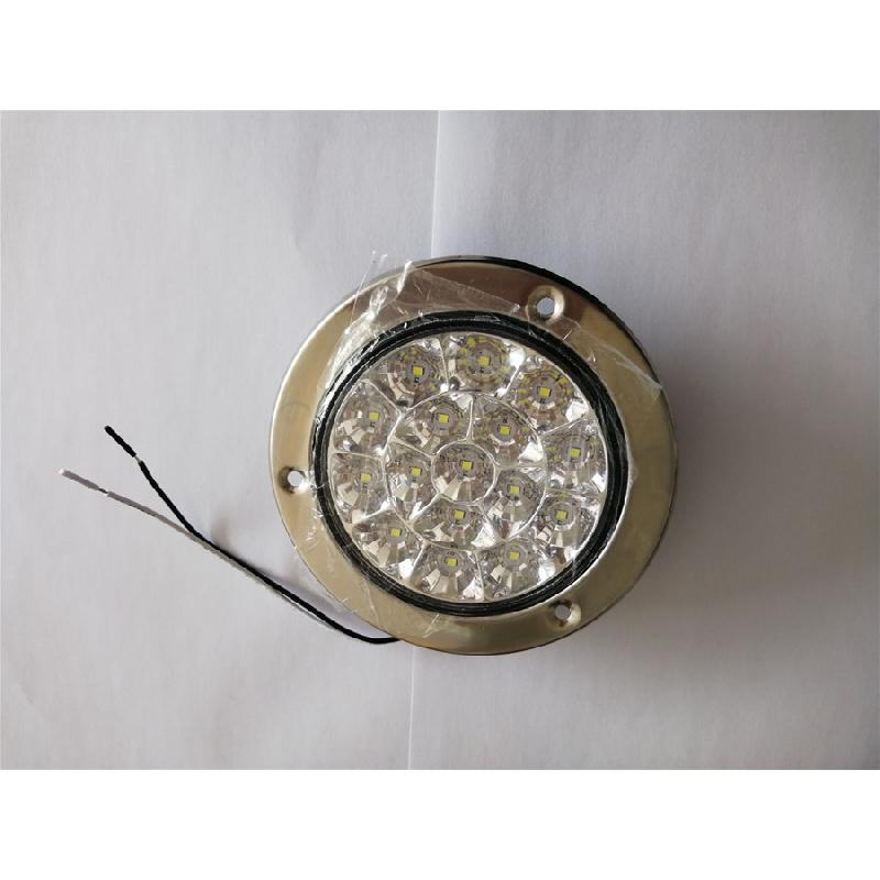 2Pcs Red Round Reverse Stop Rear Tail Light Truck Trailer Brake Turn Signal Lamp