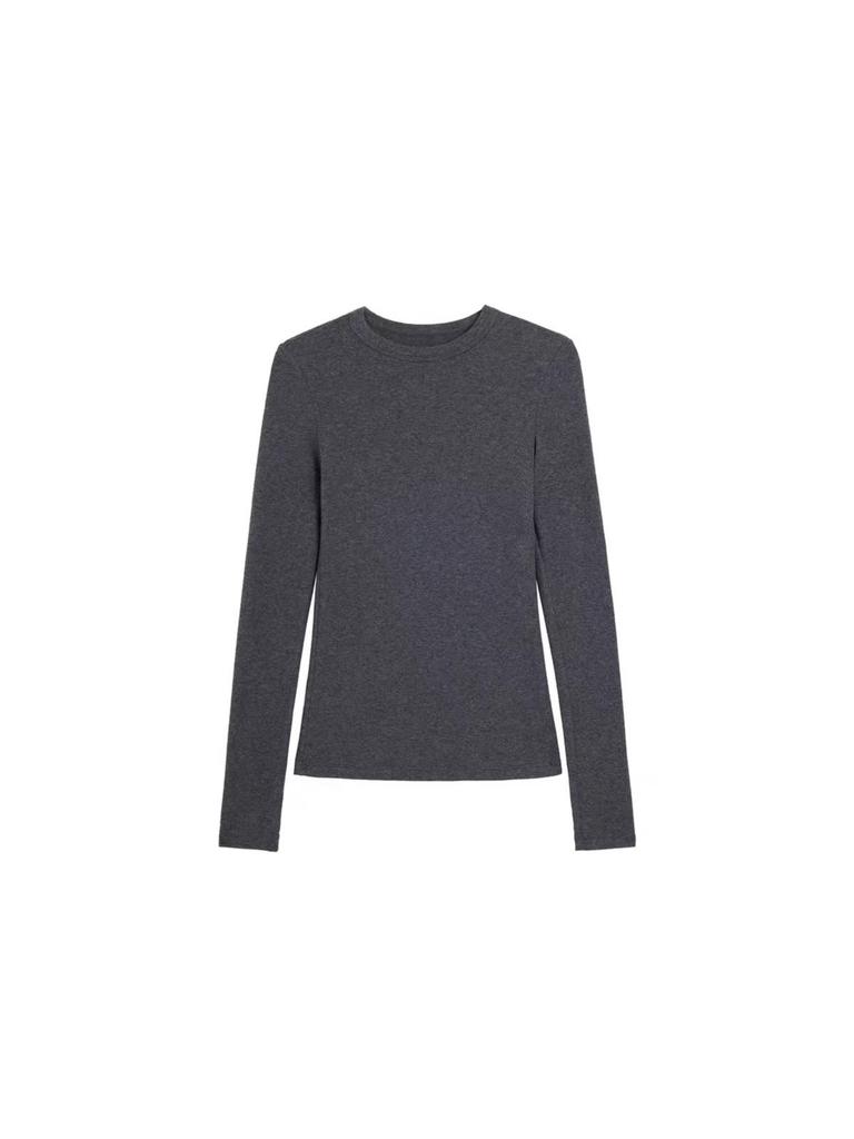 2025 Autumn/Winter Slim-Fit Wool Long Sleeve T-Shirt
