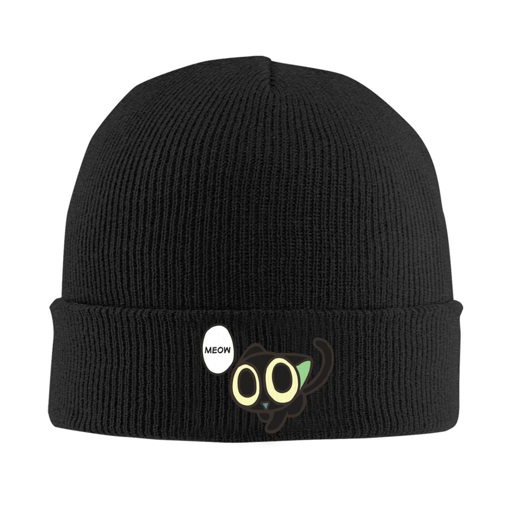 Luo Xiaohei Beanie Hats Cute Cat Bonnet Hats Adult Unisex Street Y2K Kpop Skullies Beanies Autumn Graphic Warm Soft Caps
