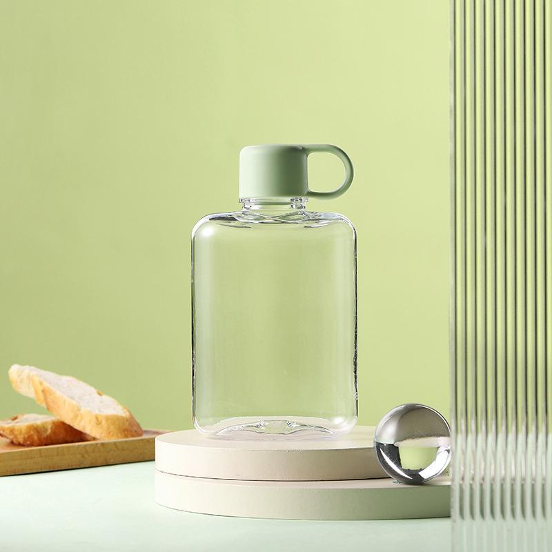 360 ml Vannflaske Flat BPA-fri Sport Plast Drikkekjele Melk Juice Drikkeglass Utendørs Bærbar Kopp Uknuselig Flaske