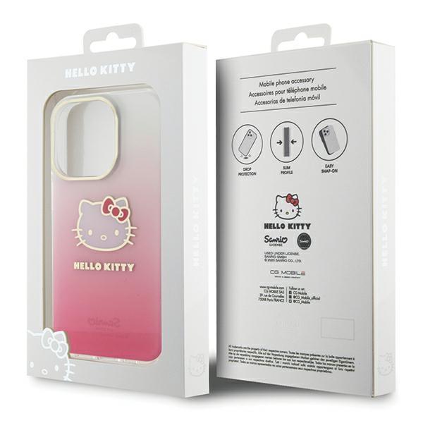 Etui do iPhone 13 Pro Max Hello Kitty Twarde Gradient Różowe