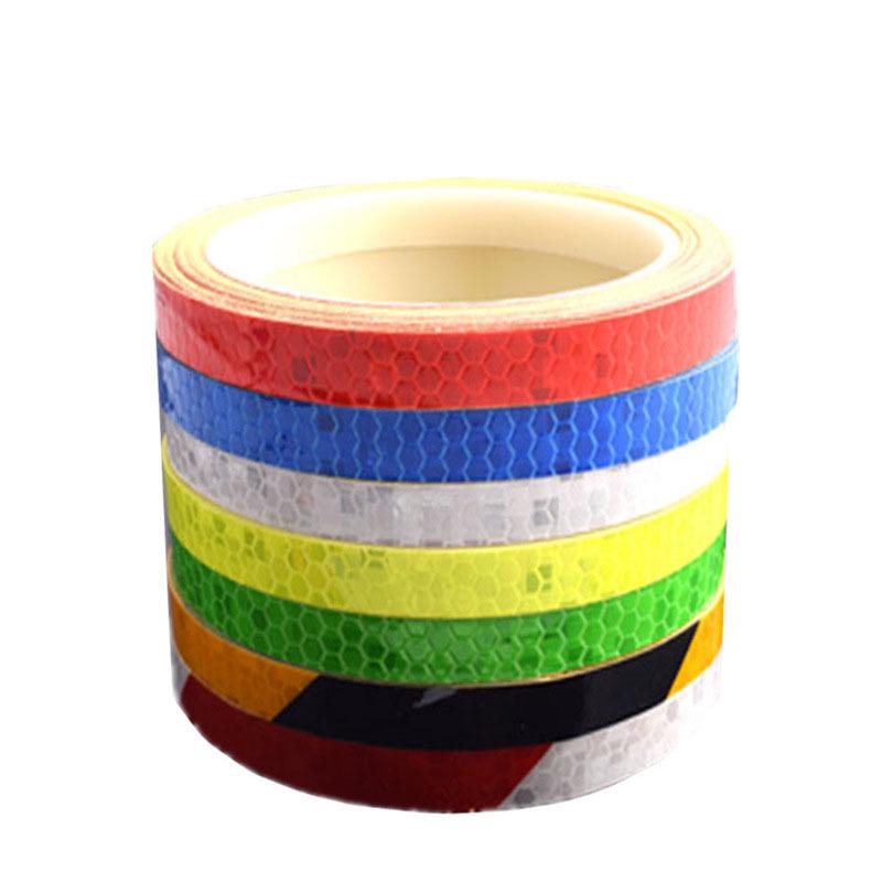 Colorful Reflective Safety Stickers for Bicycles, Motorcycles, and Vehicles - Night Glow Fluorescent Strips