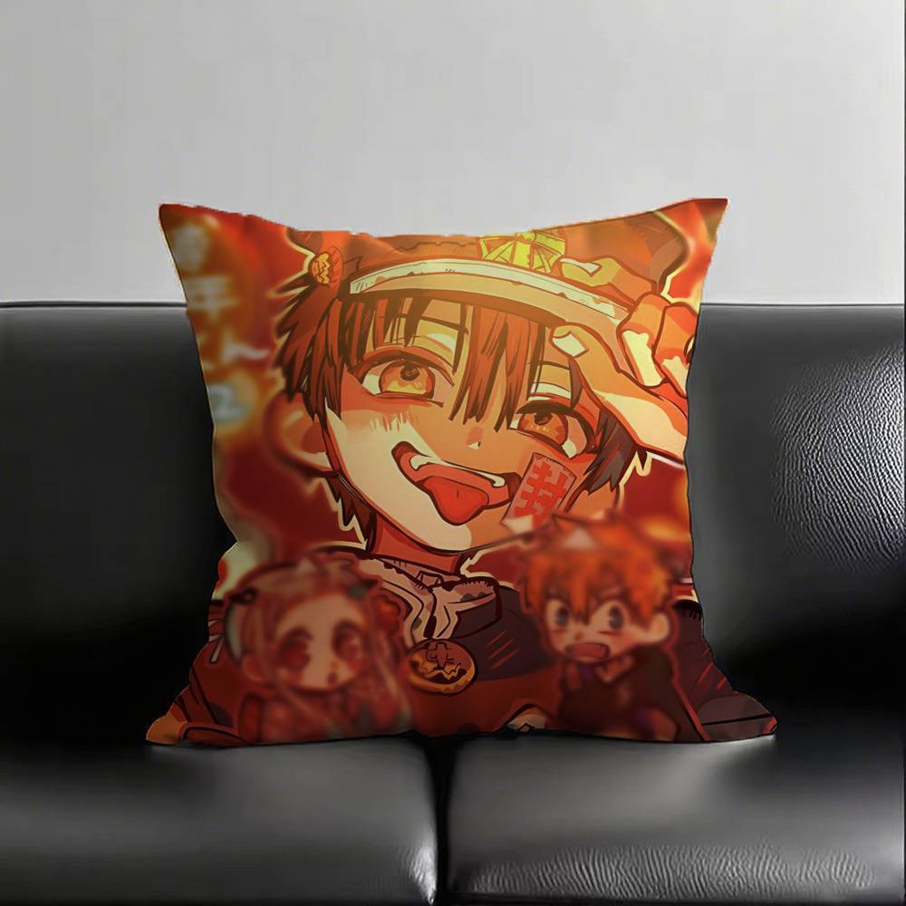 Cute Toilet-Bound Hanako Kun Pillow Case Square Bedroom Sofa Leisure Comfort Cushion Car Living Room Home Decoration