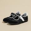 Cowhide Version~ Retro Inner Height Increase 3cm Fashion Ballet Shoes Women's Genuine Leather Casual Sports Shoes Mary Jane Single Shoes Women