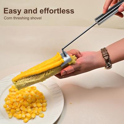 Mais Schäler Edelstahl Maisdrescher für Maiskolben Ergonomischer Griff Schnelles Maiskorn Entfernungswerkzeug für Küche BBQ