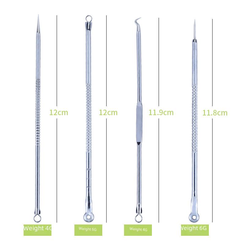 Electroplated Acne Needle 4-Piece Double-Head Blackhead and Beauty Set