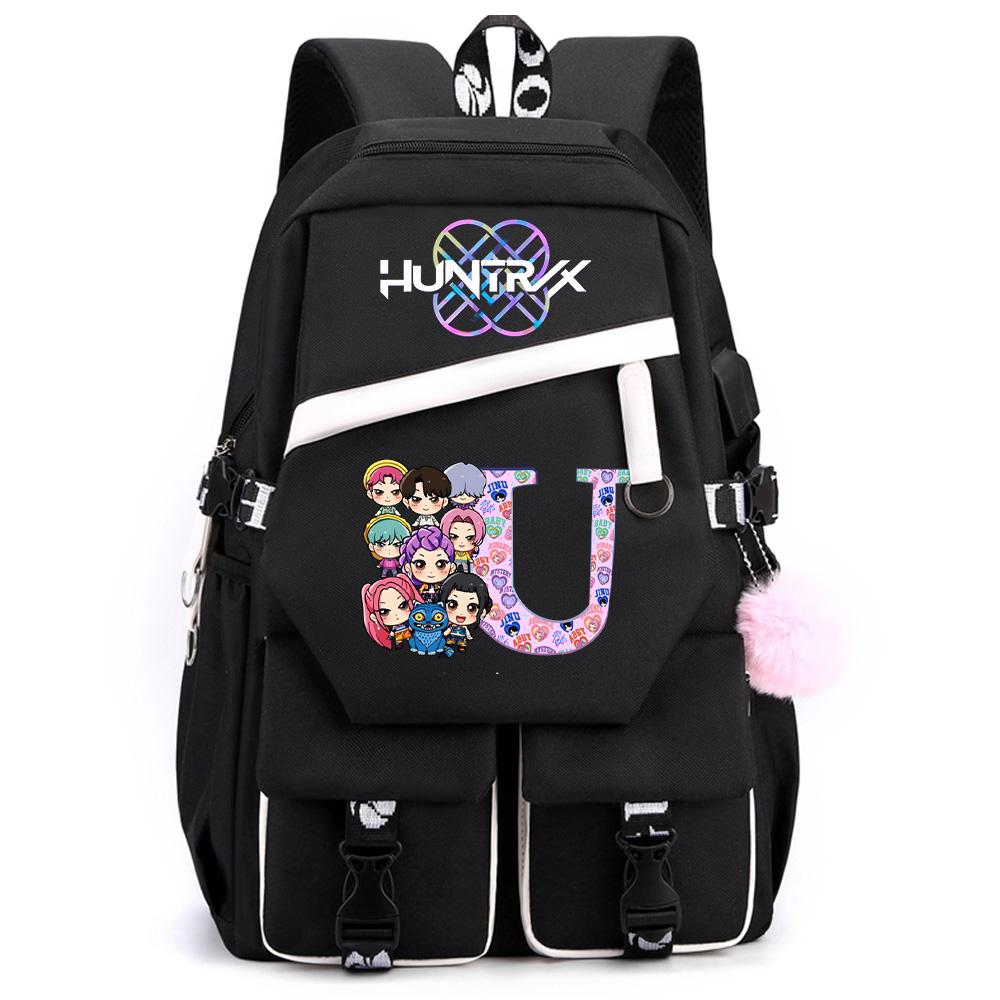 26 Liter Angielski K-pop Demon Hunters Nadrukowany Plecak o Dużej Pojemności dla Nastolatka Ucznia Dziewczyny Chłopca Torba Szkolna Torba na Książki Kobiety Wodoodporna Torba Podróżna