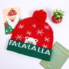 LED Light-Up Knit Christmas Hat - Colorful Winter Wool Hat for Adults & Children