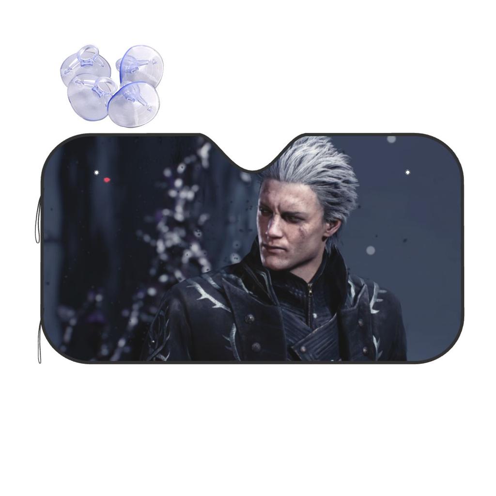 Vergil From The Devil May Cry Series Sunshade Windscreen Car Front Windshield Window Sun Visor Accessories Covers