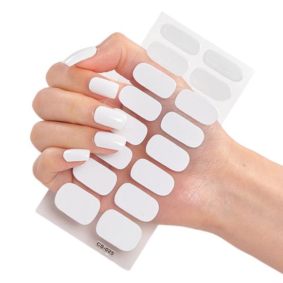 1 Set Gel Nail Strips Full Wrap Stickers Self Adhesive Art Decals Easy Removal Nail Stickers for Strengthening Nails