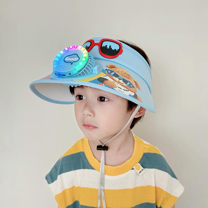 Sun Protection Fan Hat Children's Air Top Hat Summer Outdoor Anti Ultraviolet Air Top Sun Hat Sun Hat Girl's Hat