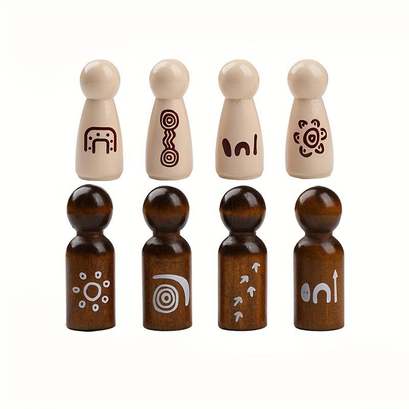 

8 шт. Натуральные деревянные куклы-прищепки, DIY, фигурки для рукоделия для домашнего декора, художественных проектов 8pcs