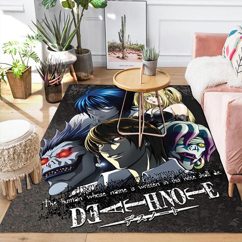Death Note Rug Floor Mat for Living Room or Bedroom Soft and Comfortable Carpet a Gift for Birthday and Holiday.