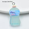 Luminous Resin Cartoon Drink Bottle Pendant for DIY Jewelry Accessories