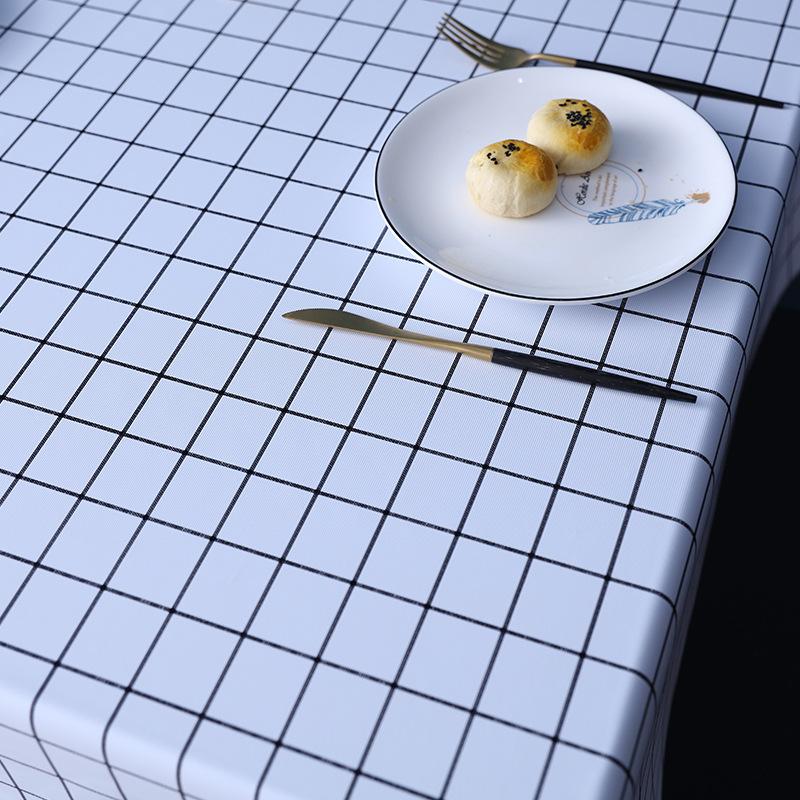 Vattentät Oljebeständig PVC-duk Bordskydd Dekorativ Matsalsbordsöverdrag för Hemmet Lättskött Tvättbar Bordsmatta