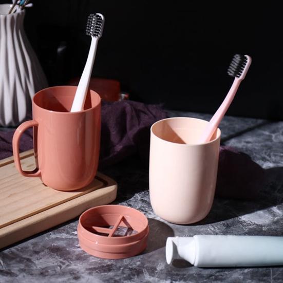 Travel Wash Cup Portable Convenient Plastic Lightweight Travel Toothbrush Cup Case for Trip