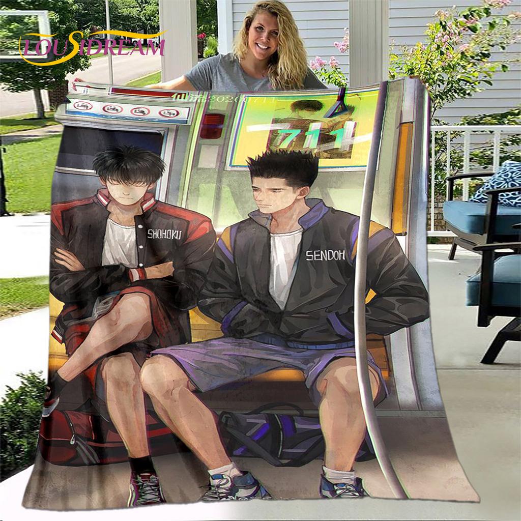 Slam Dunk Anime tegneserie mykt plysjteppe,flanellteppe Dyneteppe for stue soverom Sengesofa Pikniktrekk Bettdecke