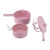 Household Vegetable Drainer Manual Salad Dehydrator Vegetable Washing Basket for KitchenPink