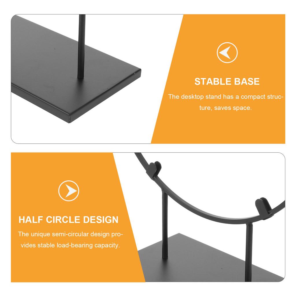 10 Inch Round Metal Display Stand Small Tabletop Frame Holder Stand for Photos Pictures Decorative Plates Home Office Desk