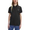 Calvin Klein Solid Color Logo Print Half Button Short Sleeve Polo Shirt Men tops Black J30J320088-BEH